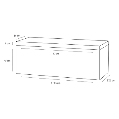 Differnz Somero Ensemble salle de bains 120x54x38cm FSC Blanc brillant