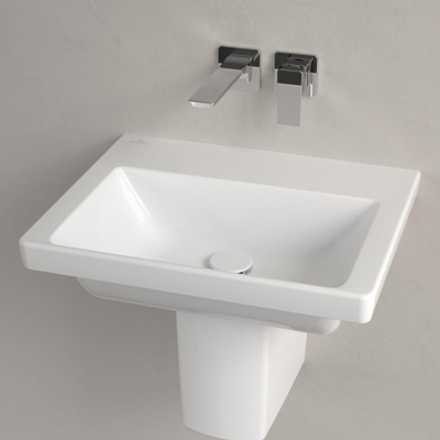 Villeroy & boch subway 3.0 lavabo 55x44x16.5cm rectangle sans trou de trop-plein blanc alpin brillant céramique+