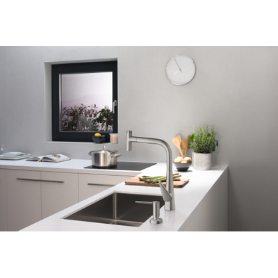 Hansgrohe A51 Distributeur de savon 1 trou 500ml encastré aspect inox