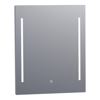 BRAUER Pyrite miroir – 60 x 70 cm – LED directe en haut – à intensité variable, commande tactile – Aluminium
