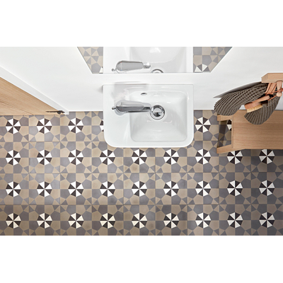 Villeroy & Boch O.novo fontein - 36x25cm - 1 kraangat links - met overloop CeramicPlus - White Alpine (glans wit)