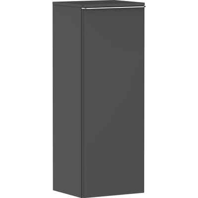 Hansgrohe Xelu Q Armoire mi-haute - 106.5x40x35cm - 1 porte - poignée chrome - fermeture amortie - charnière à droite - diamond matt grey