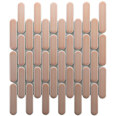 The Mosaic Factory Sevilla mozaïektegel - 30x30cm - 6mm - ovaal - glans pink (roze)