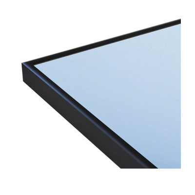 Sanicare Spiegel met 1 x horizontale strook + Ambiance licht onder "Cold White" Leds 60 cm omlijsting zwart