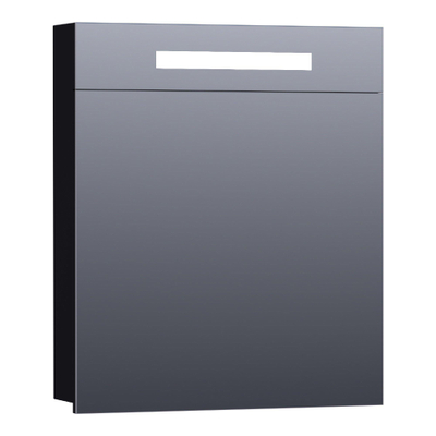 BRAUER Promise spiegelkast – 59x70x15 cm – directe LED – rechtsdraaiend – Zwart mat