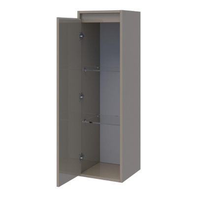 BRAUER New Future Badkamerkast - 120x35x35cm - 1 linksdraaiende deur - MDF - hoogglans taupe