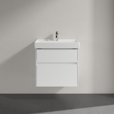 Villeroy & Boch Collaro meuble sous-lavabo - 60,4x54,6cm - 2 tiroirs Glossy white