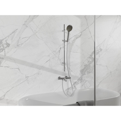 FugaFlow Eccelente Sobrado Mitigeur baignoire - avec barre curseur - douchette ronde - flexible lisse - Chrome