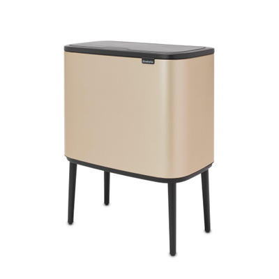 Brabantia Bo Touch Bin Afvalemmer - 36 liter - kunststof binnenemmer - metallic gold