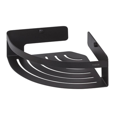 Tiger Caddy Panier de douche d'angle - 18,4x18,4x7cm - noir mat