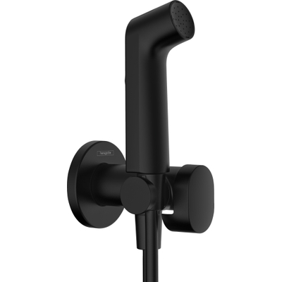 Hansgrohe Bidet - handdouche - 1jet - ecosmart - voor warm water - met douchehouder en doucheslang - 125 cm - mat zwart