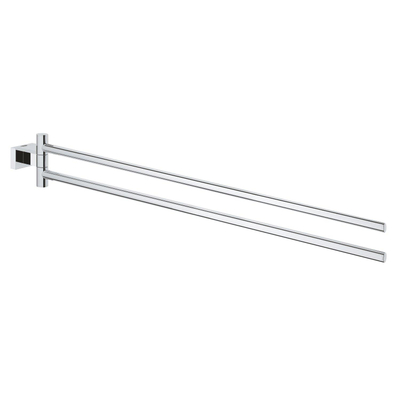 GROHE Essentials Cube Porte-serviettes - 43,9cm - double - pivotant - chromé