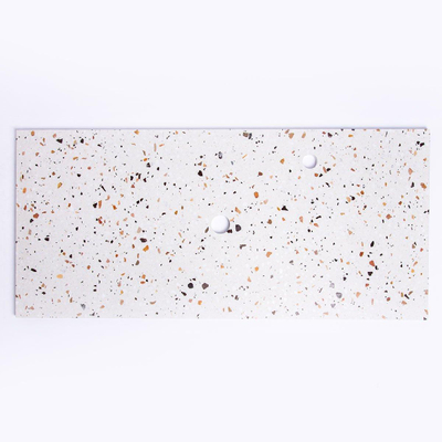 Adema Tops Topblad - 100.5x1.8x46cm - 1 afvoer - 1 kraangat - Terrazzo SHOWROOMMODEL