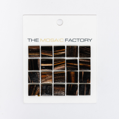 ÉCHANTILLON The Mosaic Factory Amsterdam carreau mosaïque 2x2x0.4cm pour mur et sol pour intérieur et extérieur carré Verre Marron Gris