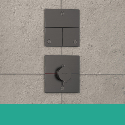 Hansgrohe ShowerSelect Comfort E Mitigeur thermostatique - encastré - 1 fonction - sortie supplémentaire - Brushed Black Chrome