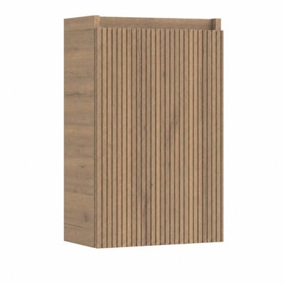 HR meubles de salle de bain Qubic meuble lave-mains - 40x21.8x62cm - façade 3D - 1 porte - ouvrant vers la droite - sans poignée - charleston