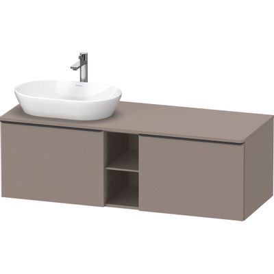 Duravit D-neo Meuble sous vasque 140x55x45.9cm 2 tiroirs Basalte mat