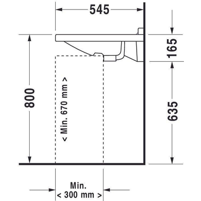 Duravit Starck 3 lavabo 60x54,5cm 1 trou de robinet avec trop-plein blanc