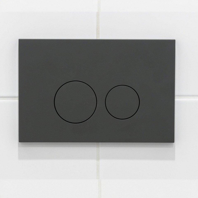 Adema Classico Pack WC suspendu - bâti-support - abattant basic - plaque de commande anthracite mat - boutons ronds - blanc