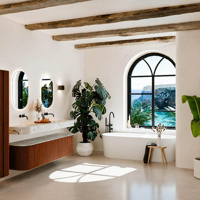 MONDIAZ THOR-DLUX 180cm meuble de salle de bains arrondi gauche + droite couleur Ruby avec 2 tiroirs et 2 portes. Vasque suspendue CLOUD Double sans trou de robinet couleur Glace.