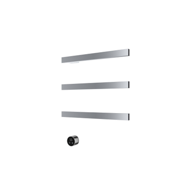 Hotbath &MORE Radiateur sèche-serviettes - 50x57cm - carré - 3 barres - horizontal - avec interrupteur - chrome