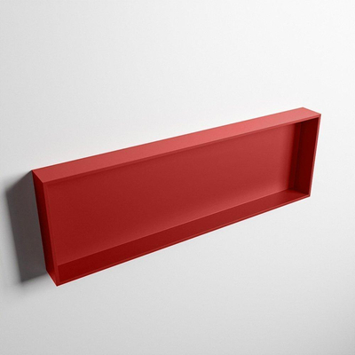 Mondiaz Easy nis 29.5x89.5x8cm voor Inbouw/opbouw 1 open vak Solid surface Fire/Fire