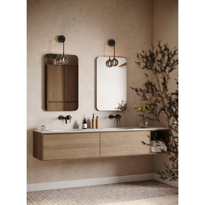 LoooX Mirror collection spiegel – 80x50 cm – Zwart mat
