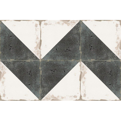 Realonda Cerámica Vloer- en wandtegel Antique Diagonal 33,3x33,3 cm Vintage look Verouderd Zwart/wit