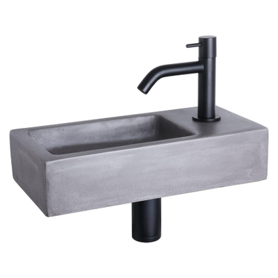 Differnz Hura fontein - 38x18x9cm - Rechthoek - 1 kraangat - Beton - grijs