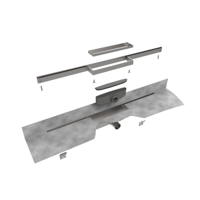 Easy drain M-line caniveau de douche 90 cm ensemble complet siphon 30 mm inox