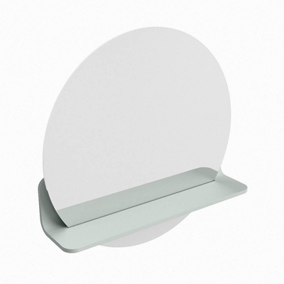 Mondiaz SPOT miroir – Ø 50 cm – avec tablette – Greey (vert clair/gris)