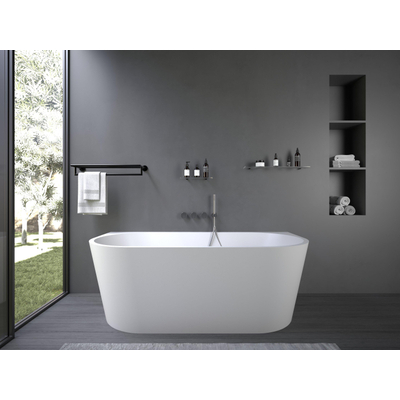 Ideavit Alexa baignoire semi-autoportante 170x80cm acrylique blanc mat