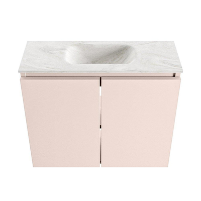 MONDIAZ TURE-DLUX 60cm toiletmeubel Rosee. EDEN wastafel Ostra positie midden. Met 1 kraangat.