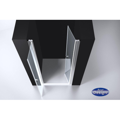 Best Design Erico Double portes avec profilé 76 79x200cm verre Nano 6mm