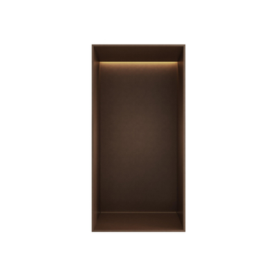 Hotbath &MORE Boîte encastrable ou niche encastrée 30x15x10cm frameless + LED Tuscan bronze