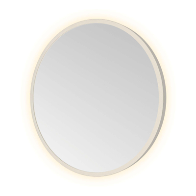 Hotbath &MORE Spiegel in aluminium frame / round - diameter 40cm - inclusief indirect LED - color changing - dimbaar - dottless - met afstandsbediening - geborsteld RVS 316