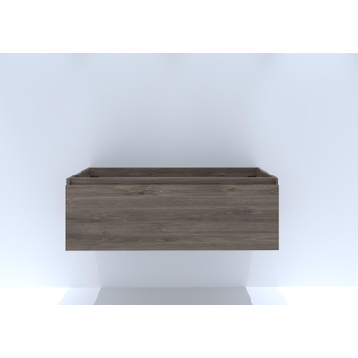 HR badmeubelen matrix meuble sous lavabo 120 cm 1 tiroir. poignée en couleur espresso