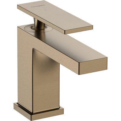 Hansgrohe Tecturis E Eengreeps wastafelkraan - 80 - coolstart - met PopUp - trekwaste - geborsteld brons