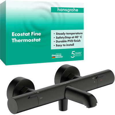 Hansgrohe Ecostat Fine opbouw badthermostaat Brushed Black Chrome