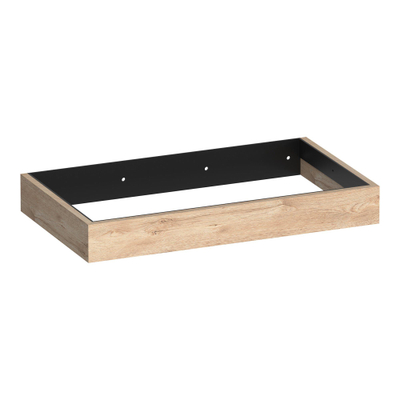BRAUER Amaze Badkamermeubelset - 80x14.5x47cm - keramieke wastafel - zonder kraangat - wit - forest wheat