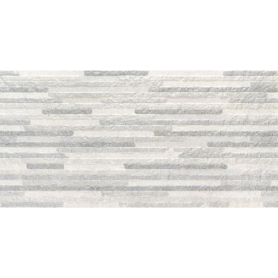 SAMPLE Baldocer Cerámica Wandtegel Syrma Silver Decor Gerectificeerd Betonlook Mat Zilvergrijs