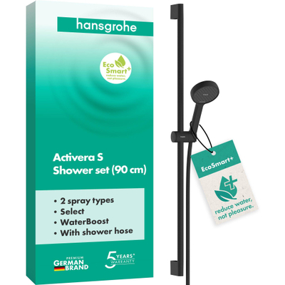 Hansgrohe Activera Select S glijstangset - 90cm - mat zwart