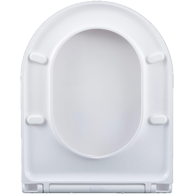 QeramiQ Dely Swirl WC suspendu - 36.5x53cm - à fond creux - sans bride - abattant slim - blanc brillant