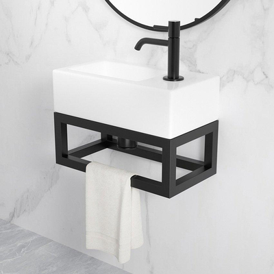 Wiesbaden Nick cadre pour vasque 395 x 150 x 215 mm mat noir