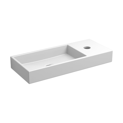 Clou Mini Wash Me fontein 45x19cm kraangat rechts Keramiek Wit -licht beschadigd- OUTLETSTORE