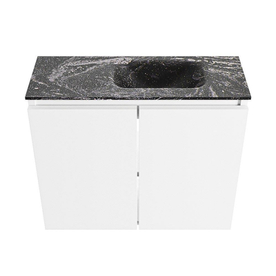 MONDIAZ TURE-DLUX 60cm toiletmeubel Talc. EDEN wastafel Lava positie rechts. Met 1 kraangat.