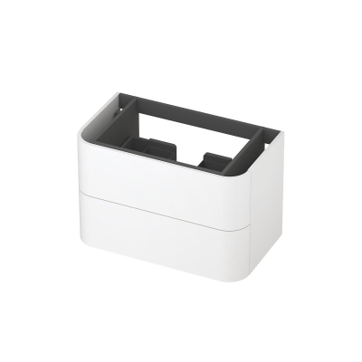 INK Concept R Wastafelonderkast - 80x45x52cm - 2 lades - opliggende grepen - afgeronde hoeken - MDF lak - mat wit