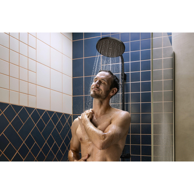 Hansgrohe Activera S ensemble de douche pluie apparent – thermostatique – douche de tête Ø 24 cm – douchette 1 jet – noir mat