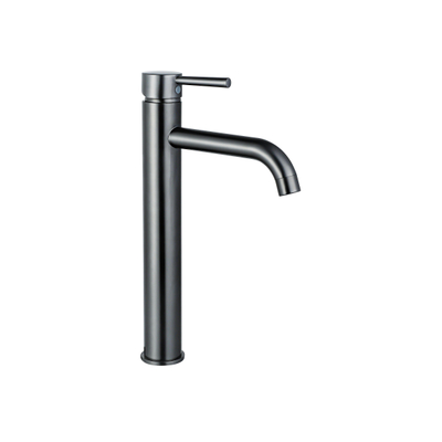 Fortifura Calvi Wastafelkraan - 33.9cm - verhoogd - opbouw - Geborsteld Gunmetal PVD TWEEDEKANS