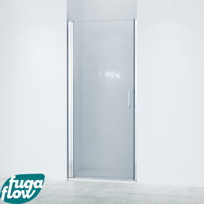 FugaFlow Efficiente Vetro Porte battante 90x200cm profilé chrome et verre de sécurité